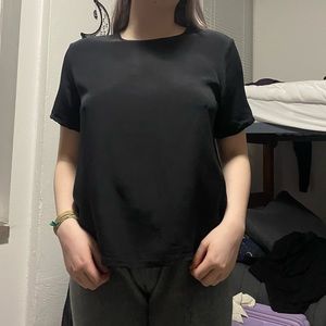 HAND PAINTED SILK black tee